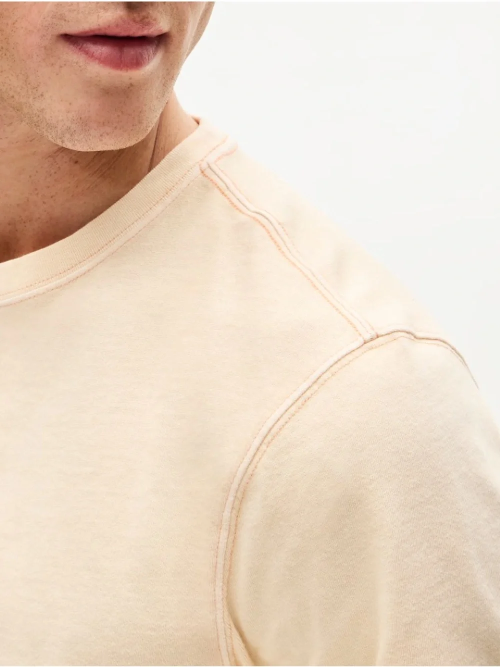 J crew fresh custard orange Vintage-wash cotton T-shirt with contrast stitching